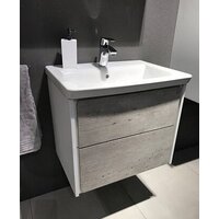 Roca Тумба Ronda 60 ZRU9303002 с умывальником Gap 60 (бетон/белый) Image #2