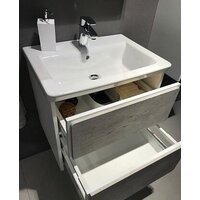 Roca Тумба Ronda 60 ZRU9303002 с умывальником Gap 60 (бетон/белый) Image #4