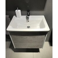 Roca Тумба Ronda 60 ZRU9303002 с умывальником Gap 60 (бетон/белый) Image #3