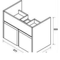 Roca Тумба Up 60 ZRU9303010 с умывальником Gap 60 (белый) Image #8