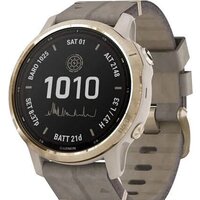 Garmin Fenix 6S Pro Solar (светло-золотистый, замша)