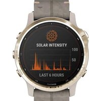 Garmin Fenix 6S Pro Solar (светло-золотистый, замша) Image #6