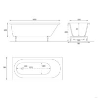 VATE Linna 169x74 VATEB0002-169 (белый, classik skold матовый) Image #2