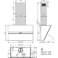 Falmec Flipper Design 85 800 м3/ч (черный) Image #6