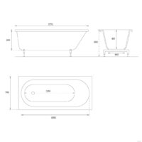 VATE Linna 178x79 VATEB0002-178 (белый, classik skold матовый) Image #5