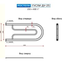 Ростела Гусли ДУ-25 1" 25x60 см Image #3