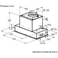 MAUNFELD BERK 60 Built In (черный антрацит) Image #3
