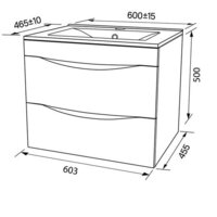 IDDIS Тумба с умывальником Cloud 60 CLO60W0i95K Image #10