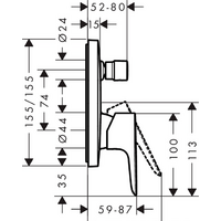 Hansgrohe Talis E 71745340 (черный хром) Image #2