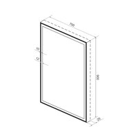 Wellsee Зеркало с фронтальной LED-подсветкой 7 Rays' Spectrum 172201320, 70 х 90 см (с сенсором и регулировкой яркости освещения) Image #9