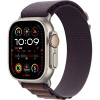 Apple Watch Ultra 2 LTE 49 мм (титановый корпус, титановый/индиго, текстильный ремешок размера L) Image #1