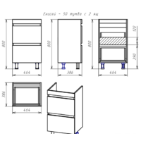 Misty Енисей - 50 Тумба с 2 ящ. - Э-Ени01050-0112Я Image #5