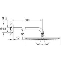 Grohe Rainshower Cosmopolitan 310 26066AL0 (темный графит, матовый) Image #2