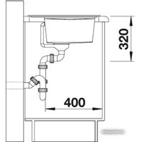 Blanco Zenar 45 S (алюметаллик, левая) [519263] Image #3