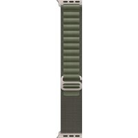 Apple Watch Ultra LTE 49 мм (титановый корпус, титановый/темно-зеленый, текстильный ремешок размера M) Image #3