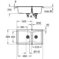 Grohe K700 100-C 90/50 2.0 31658AP0 (черный гранит) Image #2