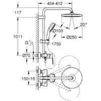 Grohe Tempesta Cosmopolitan System 250 26673000 Image #4