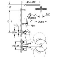 Grohe Tempesta Cosmopolitan System 250 26673000 Image #4