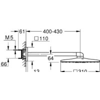 Grohe Rainshower 310 SmartActive Cube 26479LS0 (белая луна) Image #2