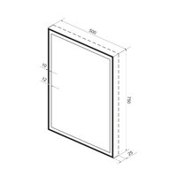 Wellsee Зеркало с фронтальной LED-подсветкой 7 Rays' Spectrum 172201200, 50 х 75 см (с сенсором и регулировкой яркости освещения) Image #9