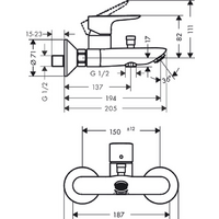 Hansgrohe Talis E 71740670 (черный матовый) Image #2
