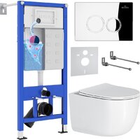 Roxen Vortex Tornado в комплекте с инсталляцией StounFix Dual Fresh 6 в 1 964332 (кнопка: хром глянец)