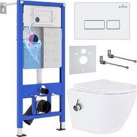Roxen Antares Bidet в комплекте с инсталляцией StounFix Dual Fresh 6 в 1 953833 (кнопка: белый глянец) Image #1