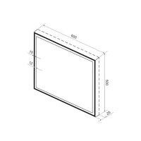 Wellsee Зеркало с фронтальной LED-подсветкой 7 Rays' Spectrum 172201150, 60 х 50 см (с сенсором и регулировкой яркости освещения) Image #9