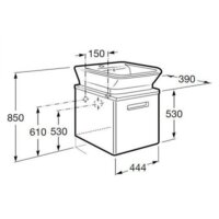 Roca Тумба под умывальник The Gap 45 ZRU9302880 Image #3