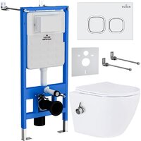 Roxen Antares Bidet в комплекте с инсталляцией StounFix Dual Fresh 6 в 1 934445 (кнопка: белый глянец) Image #1