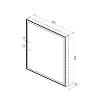 Wellsee Зеркало с фронтальной LED-подсветкой 7 Rays' Spectrum 172201140, 50 х 60 см (с сенсором и регулировкой яркости освещения) Image #9