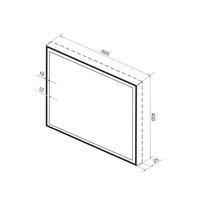 Wellsee Зеркало с фронтальной LED-подсветкой 7 Rays' Spectrum 172201110, 60 х 40 см (с сенсором и регулировкой яркости освещения) Image #9