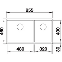 Blanco Subline 480/320-U (алюметаллик) 523586 Image #2