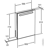 Roca Victoria Nord Зеркальный шкаф Правый 60 (ZRU9000030) Image #2