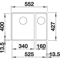 Blanco Subline 340/160-F (алюметаллик) Image #2