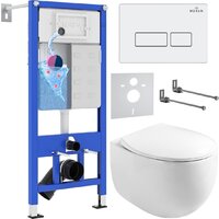 Roxen Egg в комплекте с инсталляцией StounFix Dual Fresh 6 в 1 964170 (кнопка: белый глянец) Image #1
