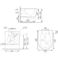 Roxen Antares Bidet в комплекте с инсталляцией StounFix Dual Fresh 6 в 1 902672 (кнопка: белый глянец) Image #19