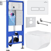 Roxen Boro в комплекте с инсталляцией StounFix Dual Fresh 6 в 1 577353 (кнопка: белый глянец) Image #1