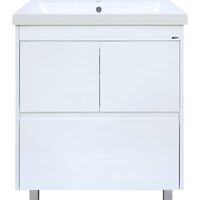Misty Алиса - 75 Тумба 1 ящ. напольная, белая эмаль - Э-Али01075-0112Я