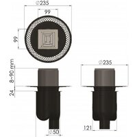 Berges Wasserhaus Platz Uno 100x100 090069 (матовый хром) Image #6