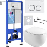Roxen Egg в комплекте с инсталляцией StounFix Dual Fresh 6 в 1 964077 (кнопка: белый глянец) Image #1