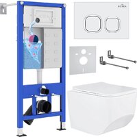 Roxen Boro в комплекте с инсталляцией StounFix Dual Fresh 6 в 1 540025 (кнопка: белый глянец) Image #1