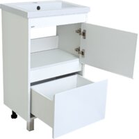 Misty Алиса - 50 Тумба 1 ящ. напольная, белая эмаль - Э-Али01050-0112Я Image #2