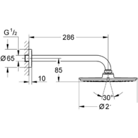 Grohe Rainshower Cosmopolitan 210 (286мм) [26052000] Image #4