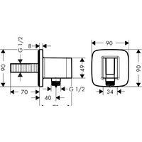 Hansgrohe Fixfit Porter E 26485000 Image #2