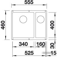 Blanco Subline 340/160-U (антрацит, левая) [513795] Image #2