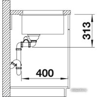 Blanco Subline 340/160-U (антрацит, левая) [513795] Image #3