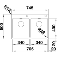 Blanco Andano 340/340-IF/A 525248 (с клапаном-автоматом, сатин) Image #4
