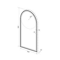 Wellsee Зеркало с фронтальной LED-подсветкой 7 Rays' Spectrum 172201740, 60 х 90 см (с сенсором и регулировкой яркости освещения) Image #9