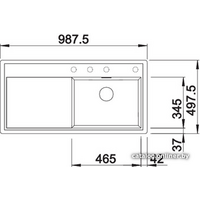 Blanco Zenar XL 6 S-F (алюметаллик, правая, с клапаном-автоматом) Image #4
